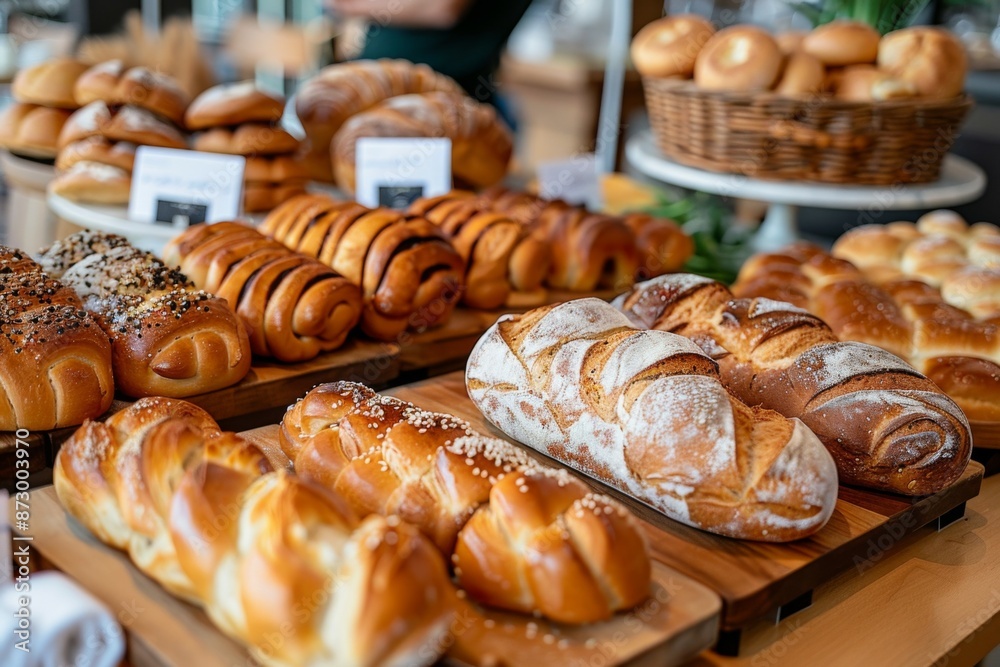Freshly Baked Assortment of Bread and Pastries