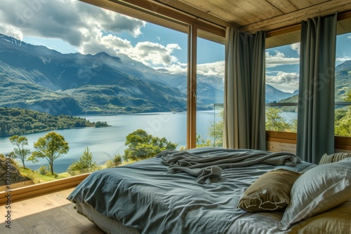 Mountain cabin with scenic lake view © Sandu
