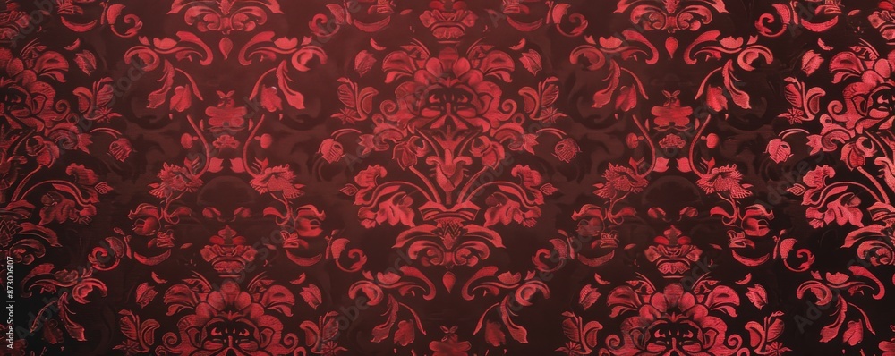 Red and black floral damask wallpaper pattern Red and black floral damask wallpaper pattern