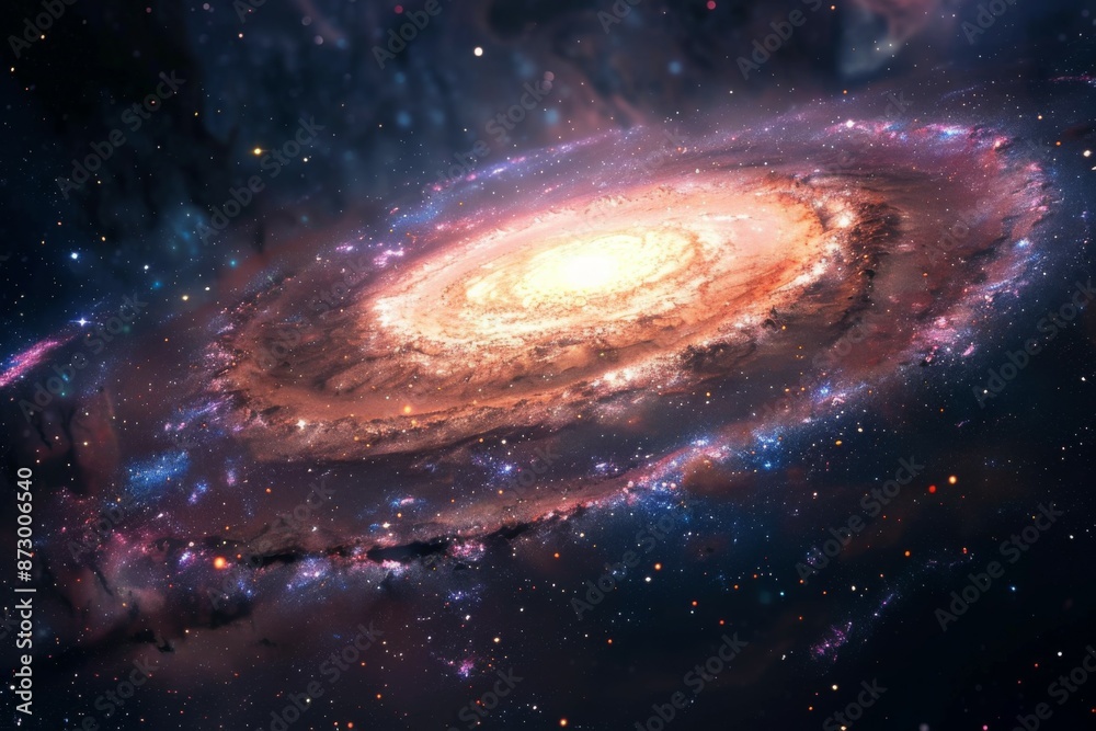 Fototapeta premium Galactic Spiral of Stars and Dust
