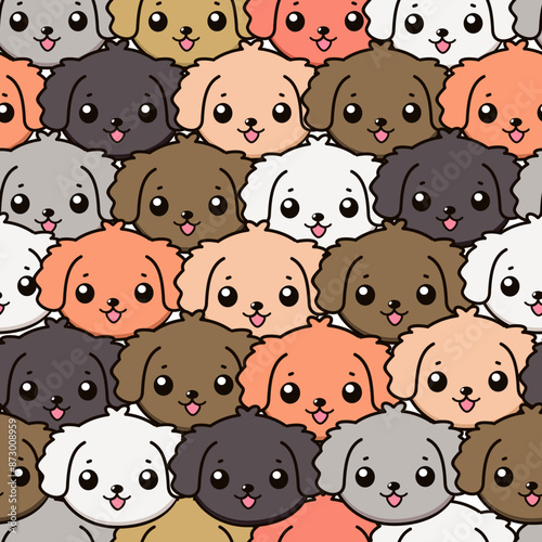 adorable toy poodle puppy background vector