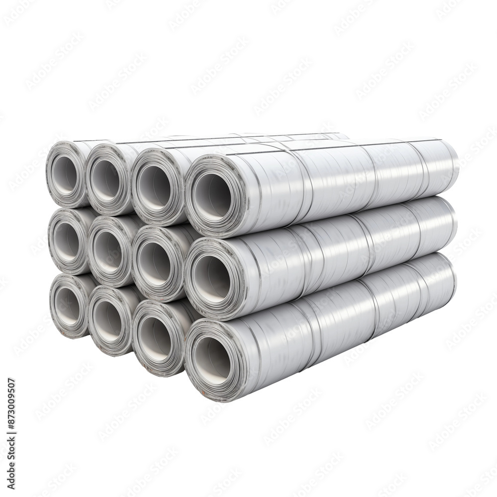 Fototapeta premium Stack of Metal Rolls