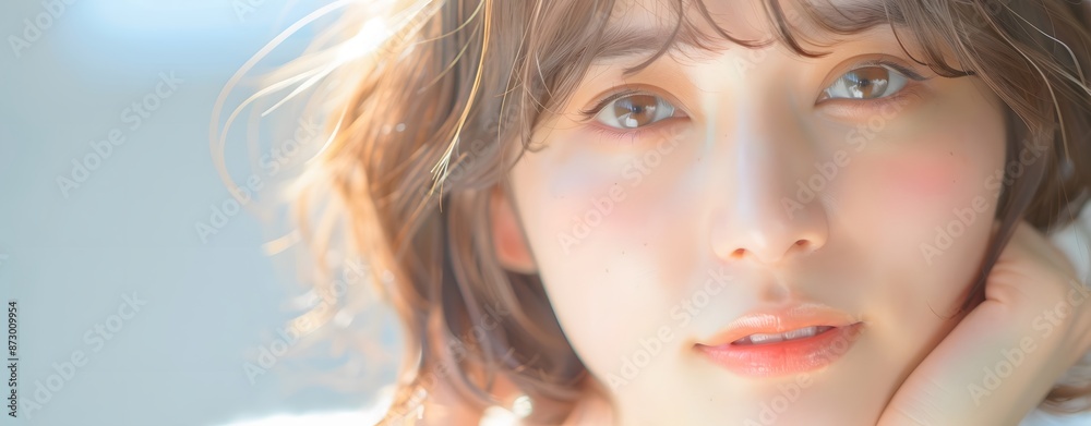 Fototapeta premium 清楚できれいな女性のお顔