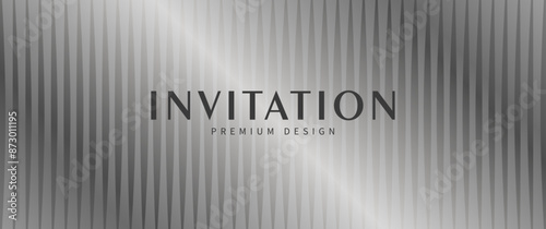 Elegant silver vector art background with geometric pattern and gradient. Luxury 3d illustration for cards, invitation, poster, wedding card, luxe invite, prestigious voucher. Premium template