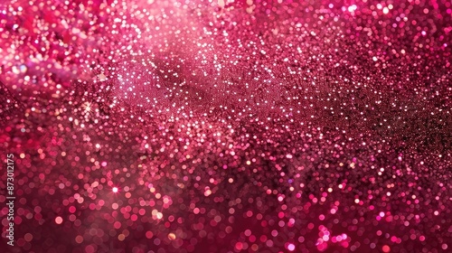 Glamorous pink burgundy glitter background, sparkle, vibrant, festive, shiny, texture, glittery, abstract, backdrop © Amer