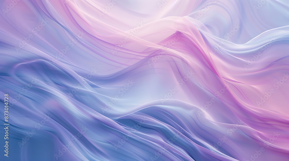 Fototapeta premium Soft Cascades: Abstract Waves in Gentle Pastel Hues