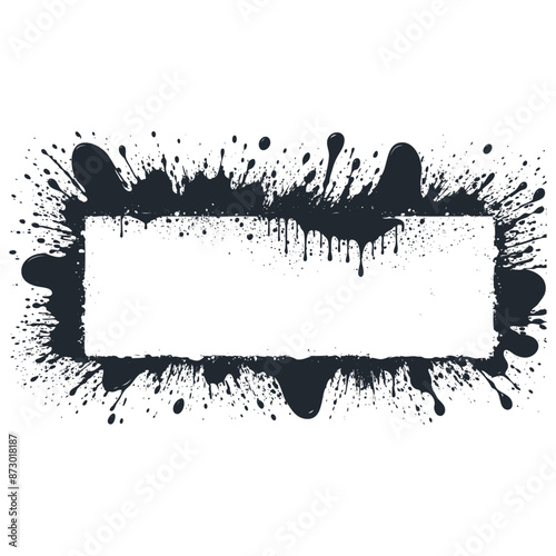 Abstract grunge design element. Shapes with stripes screen print texture. Vector illustration