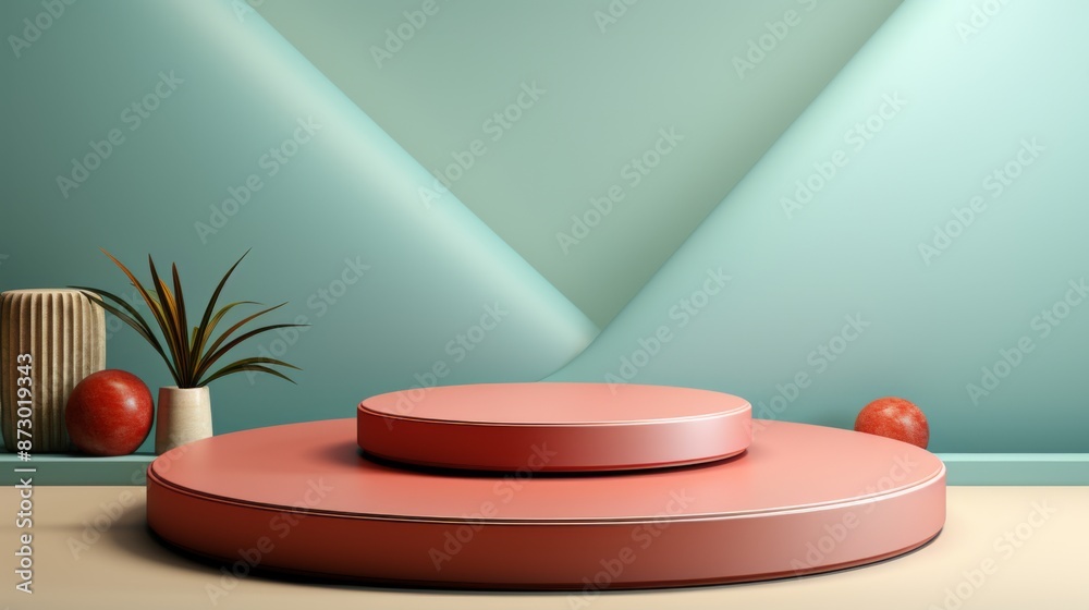 Minimalist Product Display with Pastel Background Minimalist Product Display with Pastel Background