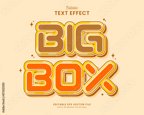 decorative editable big box text effect vector design