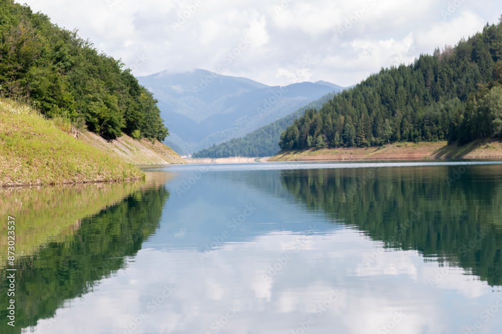 A beautiful mountain lake in the mountains A beautiful mountain lake in the mountains
