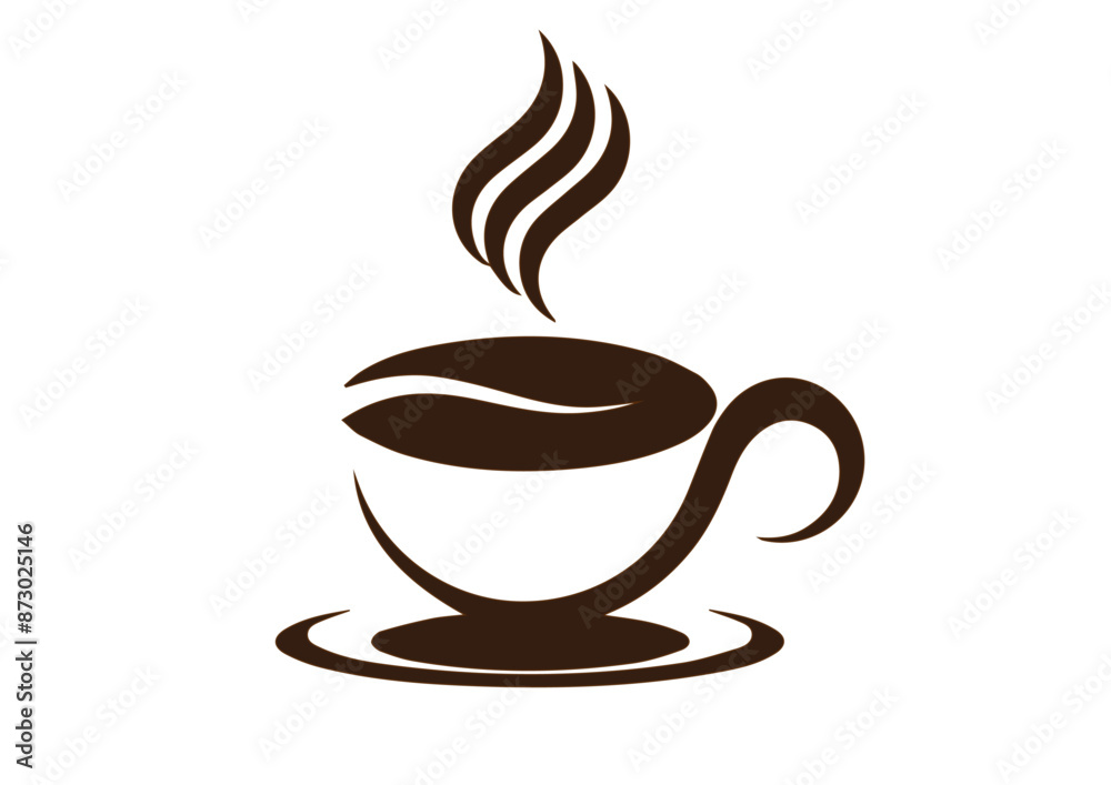 Obraz premium logo de cafe vectorizado