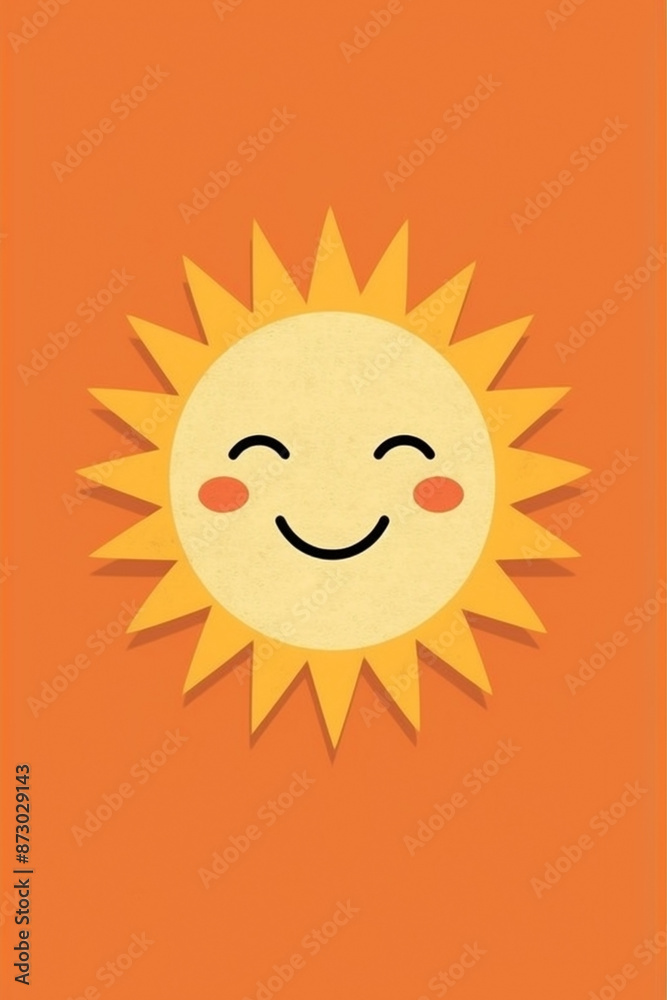 Happy smiling sun character. Cartoon illustration Happy smiling sun character. Cartoon illustration