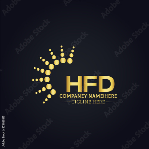 Wallpaper Mural HFD logo. H F D design. White HFD letter. HFD, H F D letter logo design. H F D letter logo design in GOLD, GOLDEN LOGO, THREE, style. letter logo set in one artboard. H F D letter logo vector design.	 Torontodigital.ca