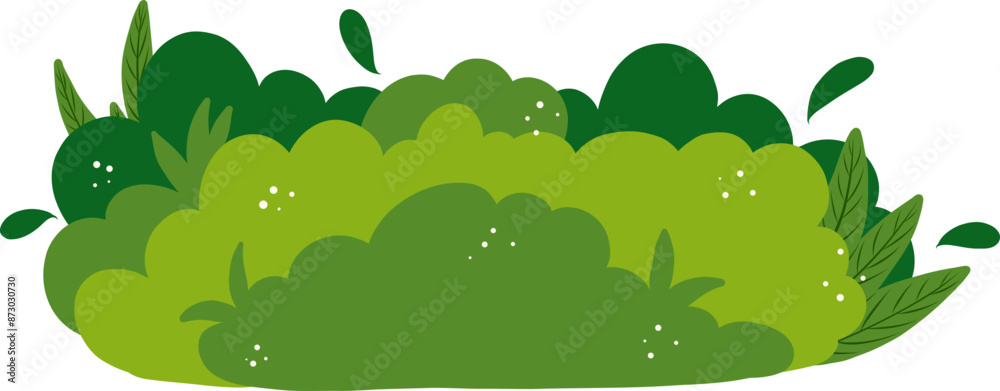 Lush Green Bushes Illustration Lush Green Bushes Illustration