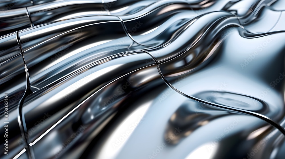 Polished Titanium Metal Surface with Sleek High-Tech Appearance Polished Titanium Metal Surface with Sleek High-Tech Appearance