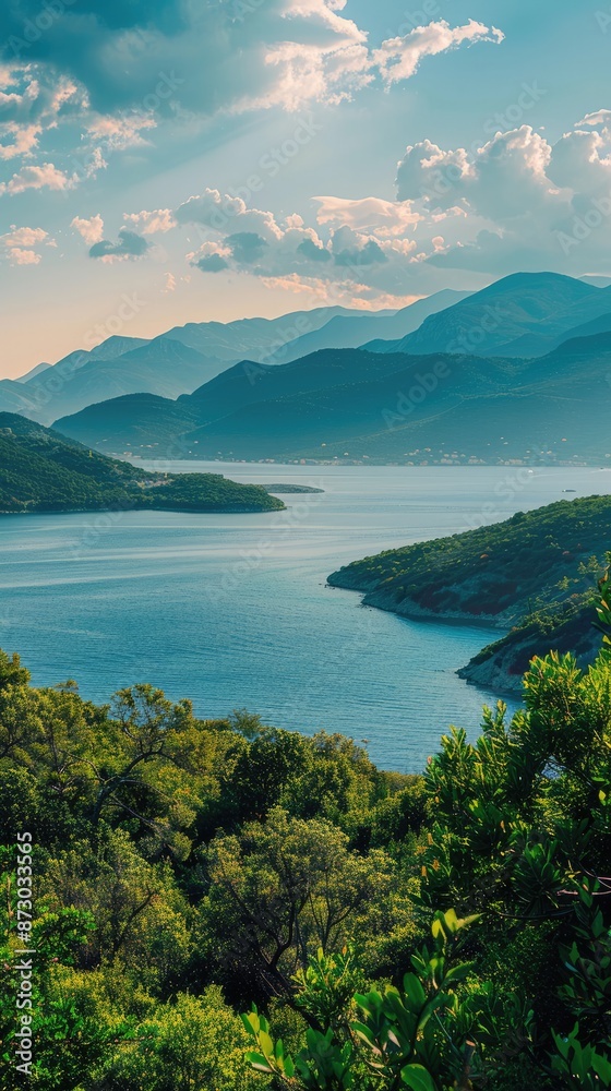 Beautiful View of Mountain and Sea Beautiful View of Mountain and Sea