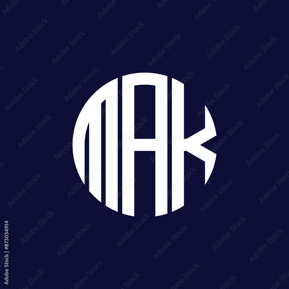 Obraz premium mak circle logo design