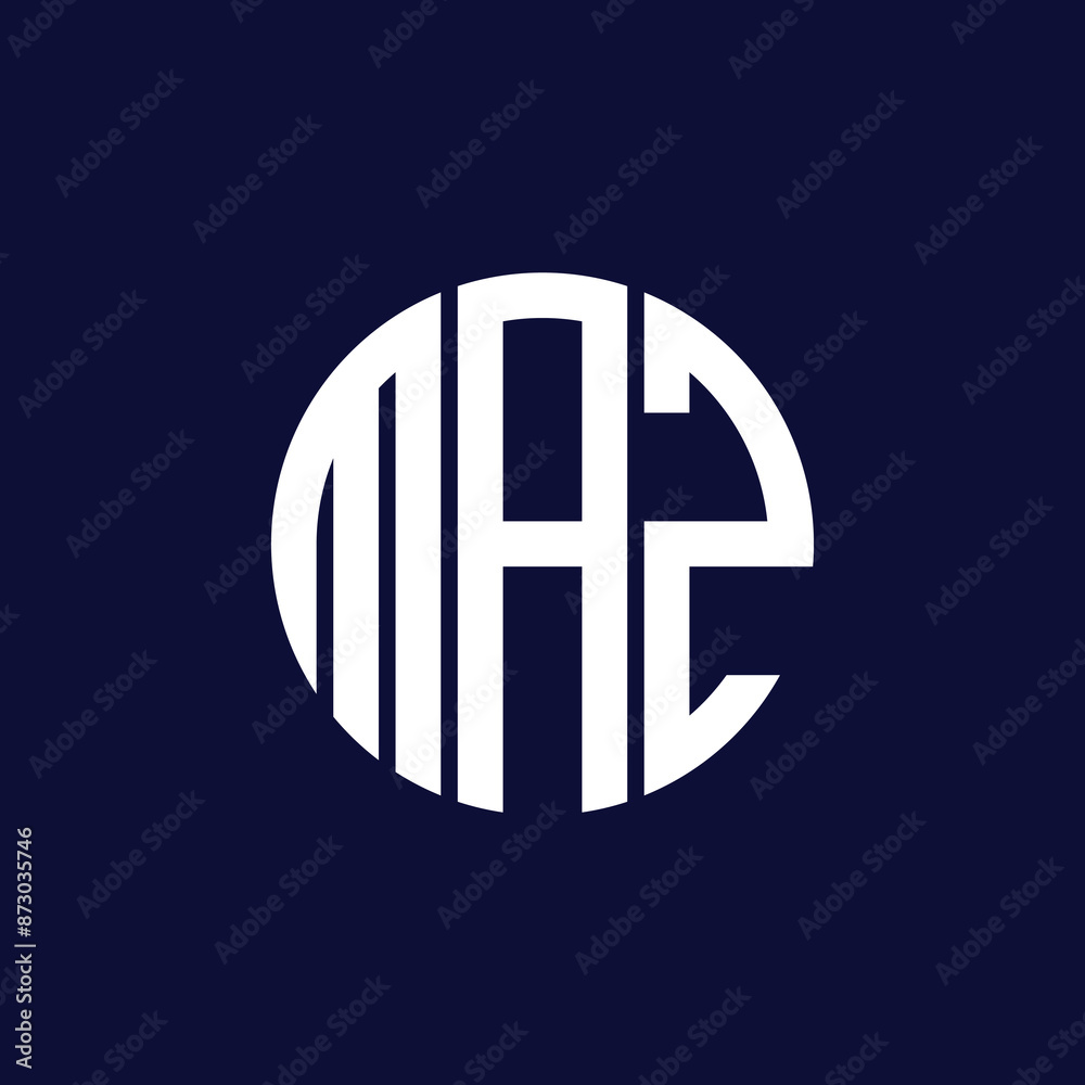 Obraz premium maz circle logo design