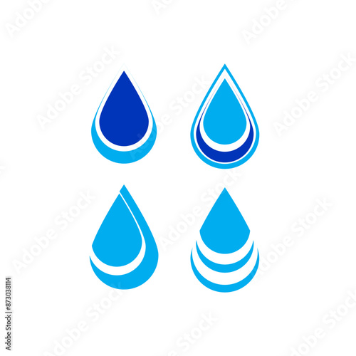 set of water drops