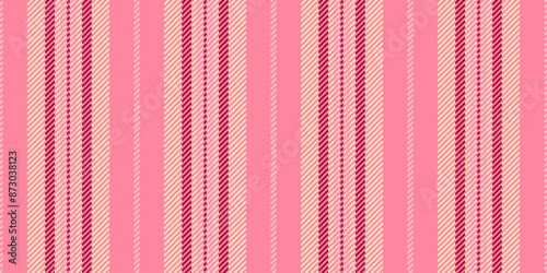 Pillow stripe vertical fabric, elegant textile background seamless. Mother vector lines pattern texture in red and bisque colors.