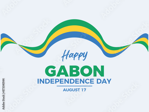 Photos Gabon Independence Day poster vector illustration