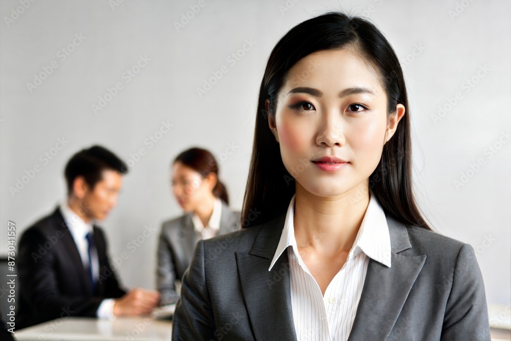 Focused Asian Woman HR Professional Close-Up in Corporate Environment
Focused Asian Woman HR Professional Close-Up in Corporate Environment
