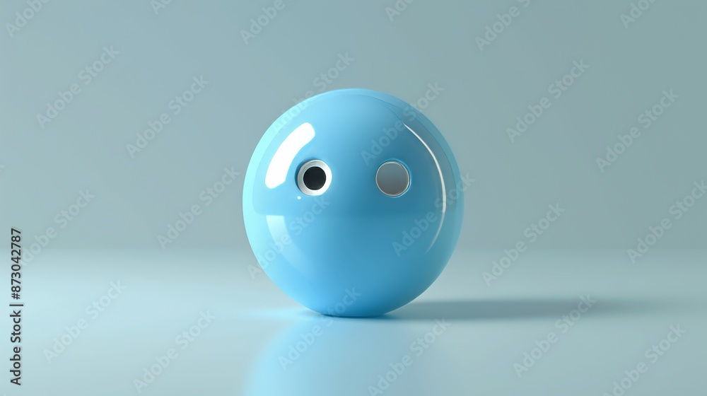 Minimalistic 3D icon of a blue chat bubble with three white dots, representing a messaging app, against a clean white background Minimalistic 3D icon of a blue chat bubble with three white dots, representing a messaging app, against a clean white background