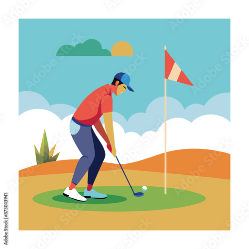 Golfer vector illustration