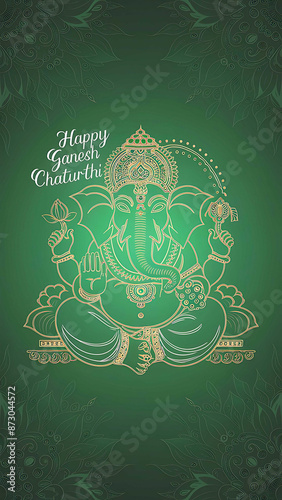 Ganesh Chaturthi, Greeting Card with. Ganesh Chaturthi Story, Colorful Drawing, Poster, Banner, and, Happy Ganesh Chaturthi, illustration of, Ganesh Chaturthi, festival, Ganesh  poster, 
 photo