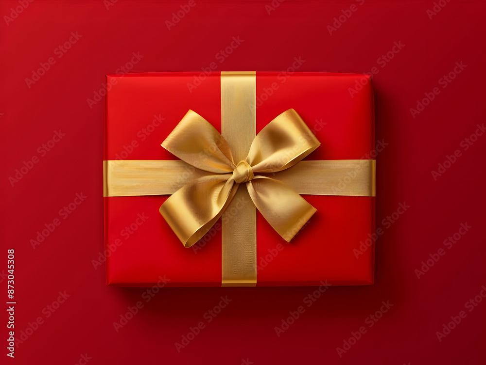 Gift box with ribbon, Holiday theme with decorative background, Elegant wrapped gift box for accessories Gift box with ribbon, Holiday theme with decorative background, Elegant wrapped gift box for accessories