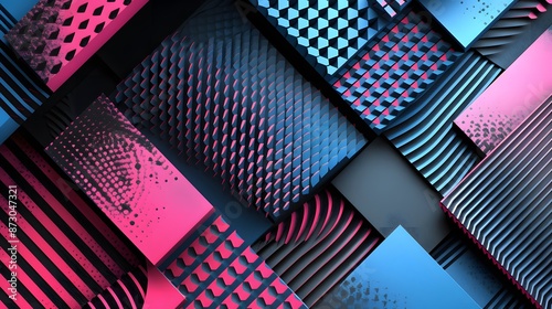 Wallpaper Mural 3d square background Torontodigital.ca