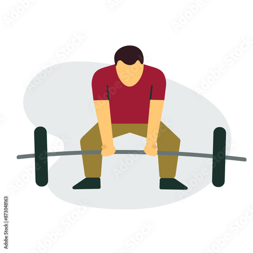 Deadlift concept icon clipart avatar logtotype isolated vector illustration