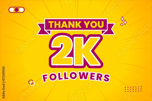Thank you 2000 followers thank giving social media community post or Thank you followers peoples
