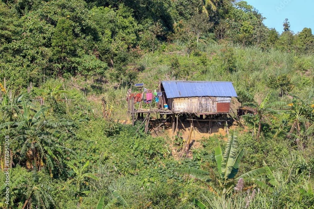 A tribal house in the Bandarban.this photo was taken from Bandarban,Chittagong,Bangladesh. A tribal house in the Bandarban.this photo was taken from Bandarban,Chittagong,Bangladesh.