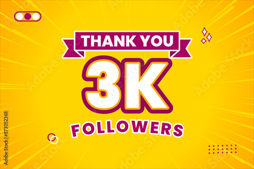 Thank you 3000 followers thank giving social media community post or Thank you followers peoples