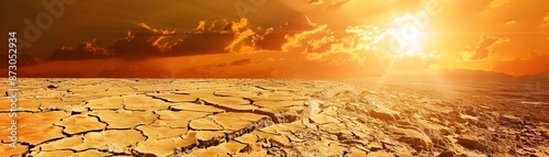 Scorched Desert Landscape w...
