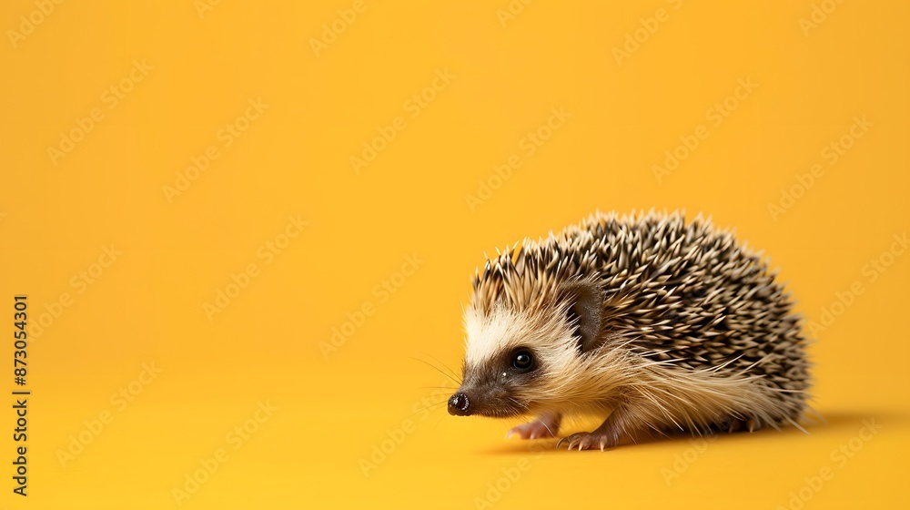 Hedgehog on a Yellow Background. Hedgehog on a Yellow Background.
