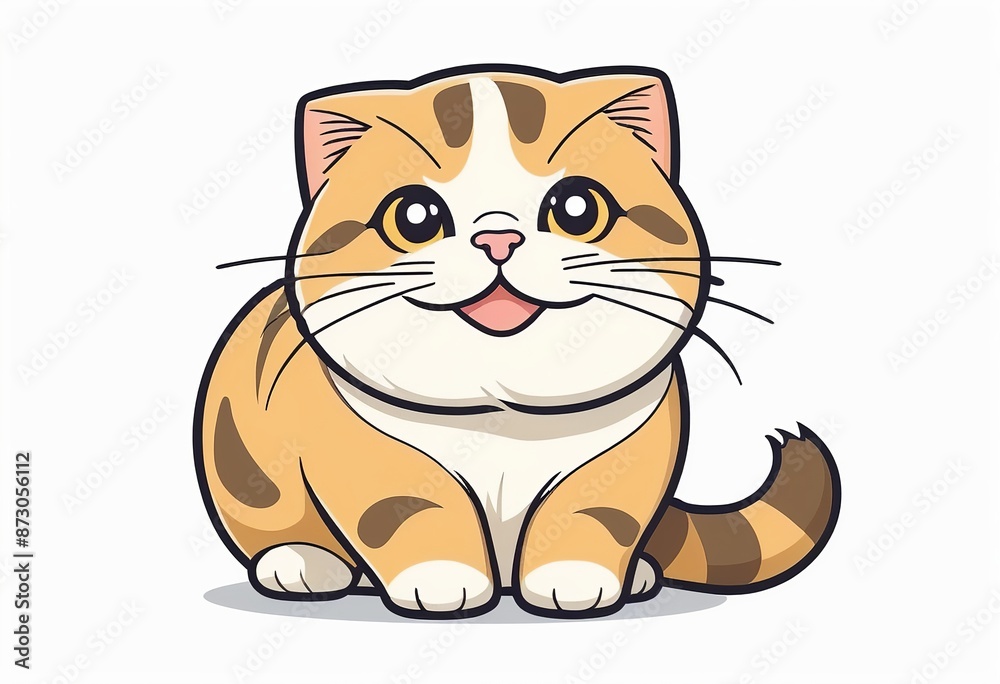 Minimalist Scottish Fold Cat App Icon