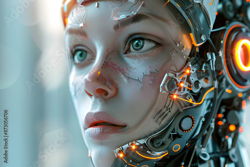 "Portrait of Female Robot: Artificial Intelligence Concept" © Evan