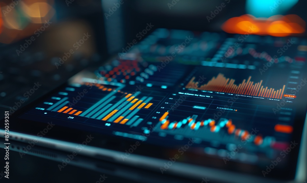 Financial Data Displayed on a Tablet Financial Data Displayed on a Tablet
