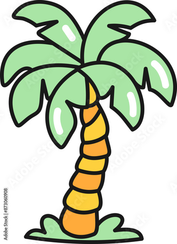Cute Palm Tree Travel Sticker