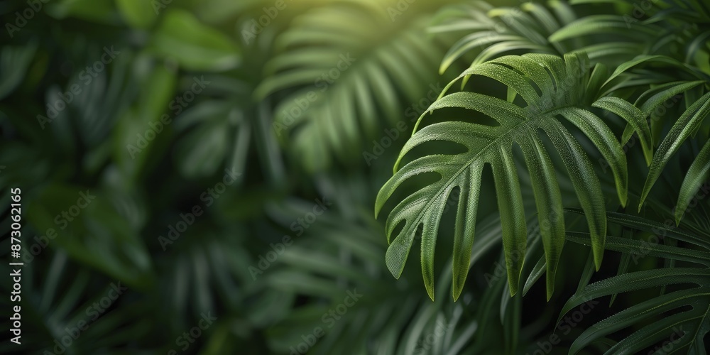 Tropical foliage effect creating a lush, green ambiance, perfect for summer themes, nature photography, and fresh, vibrant visuals. Tropical foliage effect creating a lush, green ambiance, perfect for summer themes, nature photography, and fresh, vibrant visuals.