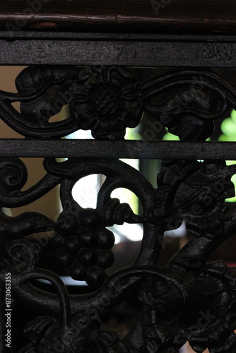 elaborate cast iron fence photo