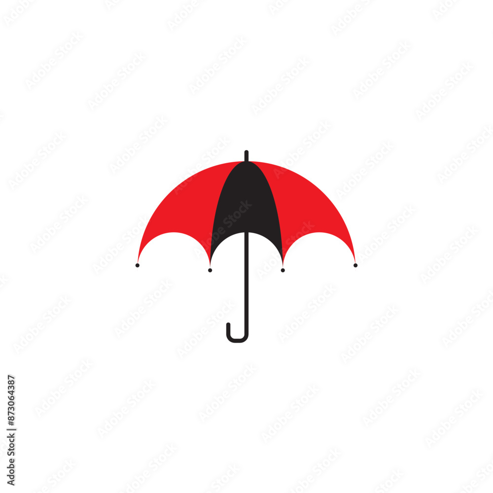 red umbrella isolated on white background red umbrella isolated on white background