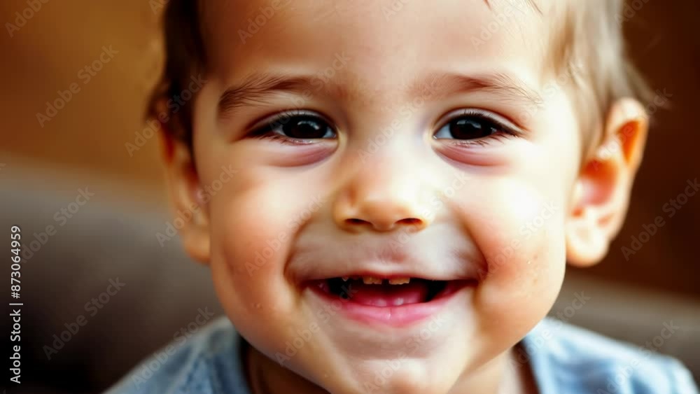 Smiling Toddler with Sparkling Eyes Smiling Toddler with Sparkling Eyes