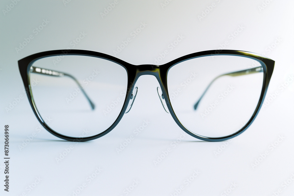 New fashion designer optical glasses, isolated on a crisp white background, created by Generative AI New fashion designer optical glasses, isolated on a crisp white background, created by Generative AI