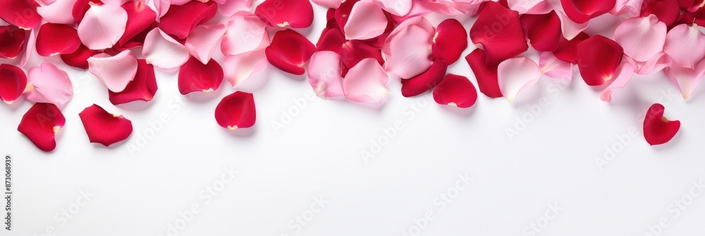 Rose Petals on White Background Rose Petals on White Background