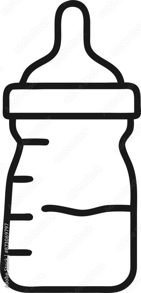 illustration of a bottle of milk illustration of a bottle of milk