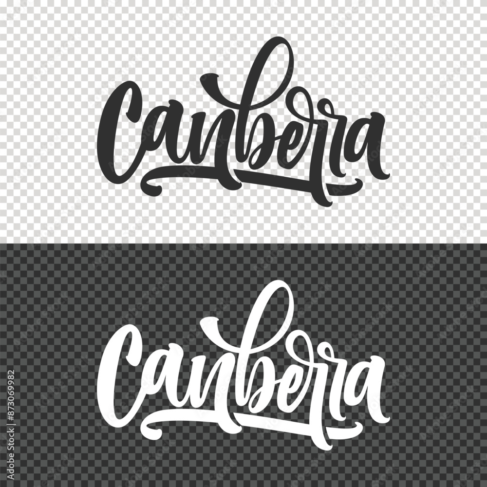 Fototapeta premium canberra lettering clipart element design
