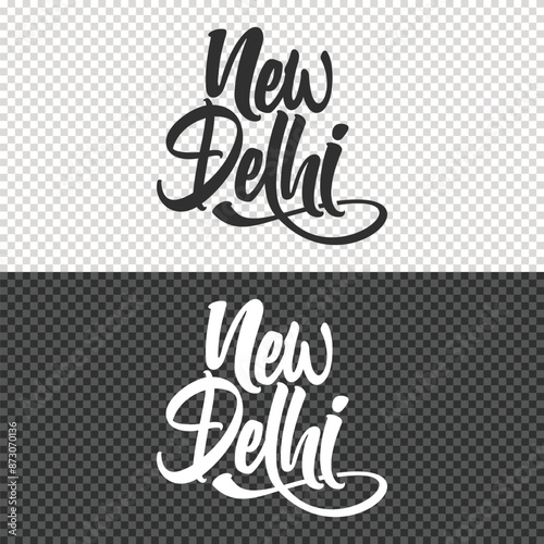 new delhi lettering clipart element design